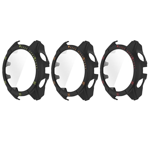 [RuenTech]�Ή�Garmin Tactix8 �P�[�X,�K�[�~��Tactix 8 Solar�p�J�o�[,��ʕی�t�B�����t�� �S���ʂɓn�钴���^�őϏՌ����̂���n�[�h PC ���ی�J�o�[ (3�FA)
