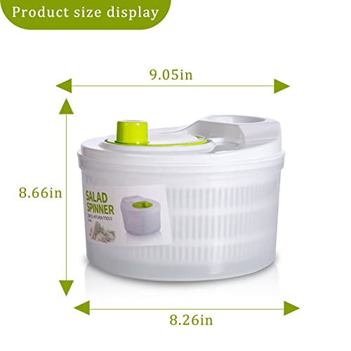 Capacity 3L Asibt Salad Spinner Fruit Vegetable Bowl Foldable Salad Spinner With Cover Vegetable Dryer Set Kitchen Tool For Lettuce Dryer Salad Shooter Small Salad Spinner #TOP5
