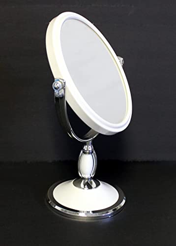 Dependable Industries Inc. Essentials Double Sided Oval Shape All Purpose Makeup Mirror 2X Magnification Dresser Table Top #TOP22