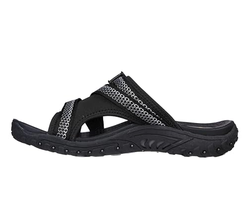 Skechers Women's REGGAE - SLIDE THRU sporty outdoor sandal, Black 7M