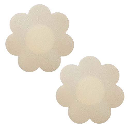 NippleCovers, 20 Pairs Sexy Breast Pasties Adhesive Bra Petal Tops Nippleless Cover Disposable (Flower 20 Pairs)