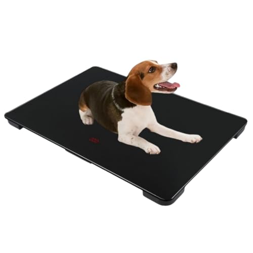 Quxxuol ペット体重計、犬用体重計 厚めの強化ガラス 精度10g、 最大体重100kg 広い計量面 犬と猫に適しています (（65×45cmバッテリーモデル）)（Amazon）