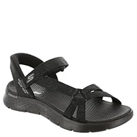 Skechers Women's Hands Free Slip-Ins: GOwalk Flex Sandal, Illuminate - Black/Black, US 5