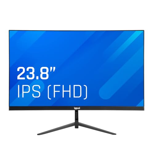 iggual – Monitor Full HD de 24 Pulgadas, Pantalla LED con Panel IPS, Monitor con Marco Ultra Fino 1920x1080, 75hz y Respuesta en 1ms, Conexión VGA Estándar, HDMI 1.4 y DisplayPort 1.2 (ML24S)
