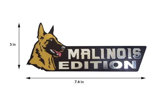 Image of Dog Edition Car Badges, 3D Dog Car Badge Laser Cutting Car Emblem, Car Exterior Emblems Badge,Cute Dogs Badge Rated Car Decals Bumper Stickers Decoration(Belgian Malinois)