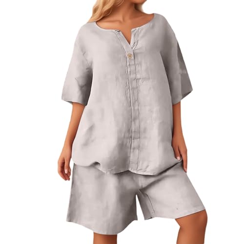 Ensemble d'été léger contre la chaleur en haut ample et short haute confort