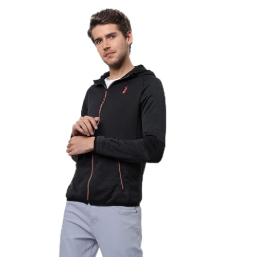 Image of Campus Sutra Men's Polyester Track Hooded Jacket