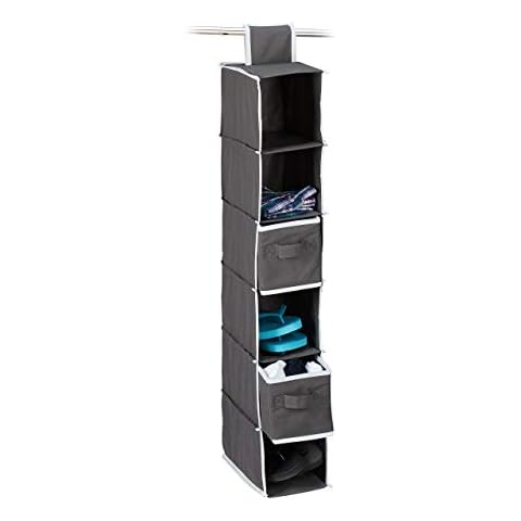 Relaxdays Fabric Hanging Shelves with Drawers Cover