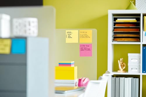 Image of Post-it Super Sticky Notes, 4 x 4-Inches, Canary Yellow, Lined, 12-Pads /Pack