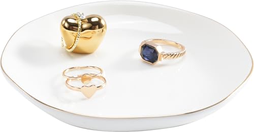 Lolalet リングホルダー セラミック製小物入れ ツリー型トレイ リング イヤリング ネックレス ジュエリー 装飾プレート 誕生日 結婚式 婚約ギフト