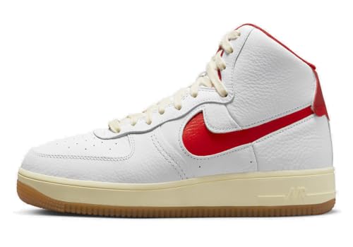 NIKE Air Force 1 Sculpt Sneaker Donna, Alabastro Rosso Palestra Cremisi Bianco, 38 EU