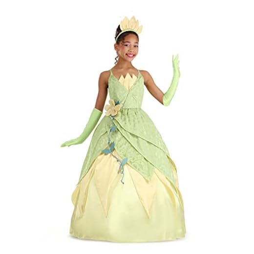 Girl's Disney Deluxe Princess and the Frog Tiana Costume - M