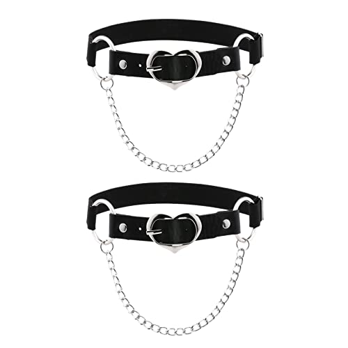 Alisikee 2Pcs Heart Leg Garter With Chain, Adjustable Thigh Garters For Women Birthday Valentine Gift #TOP30