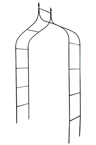 Choies Garden Arch Iron Black Outdoor Patio for Climbing Plant and Wedding,Round Top