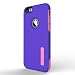 iPhone 6S Case, TOTU® [Shockproof] Dual-layer Hybrid Candy Protective Updated Case for iPhone 6 (2014)/ iPhone 6S (2015), (indigo Violet / Light Rose)