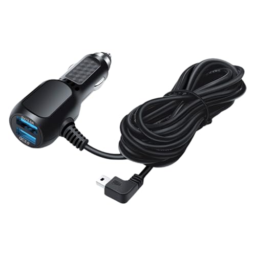 Cable de alimentación para cámara de salpicadero con conexión USB Mini-B de 11.5 pies