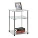 Convenience Concepts Designs2Go 3-Tier End Table, Clear Glass