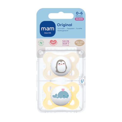 MAM Original Schnuller, 0-6 Monate, 2er-Set, Pinguin – Ansicht 2