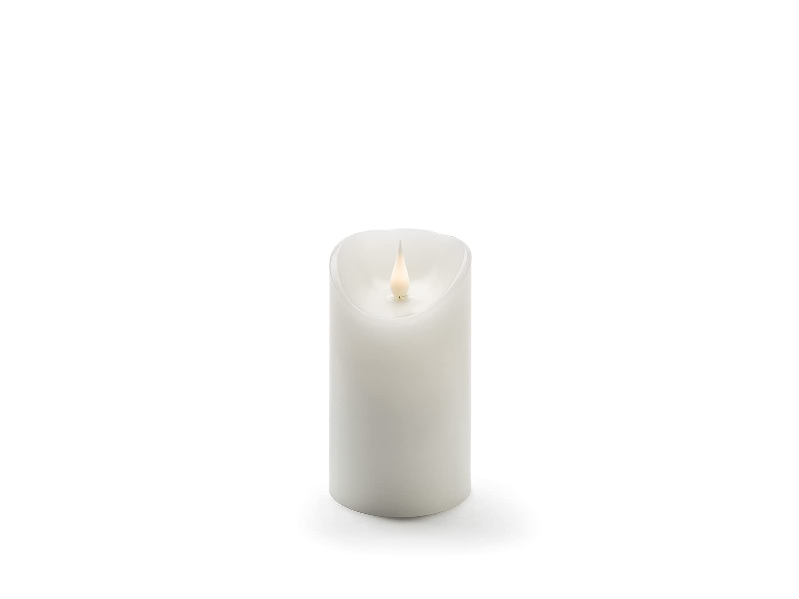 Konstsmide Large Candles/3D Living Operated Flameless Real Wax/Wire Lights/4 or 8 Hour Timer Function/13.5 x 7.5 cm/Warm LED, White Battery Candles