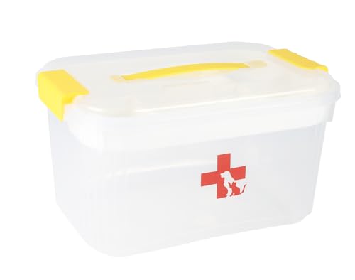 2 Layers First Aid box,Plastic Dog First Aid Kit Bin,Portable Medicine Box for Dog/Cat,First Aid Box empty,Medic Organizer with Divider,for Family or Dog Travel Camping Emergency Tool Set 2 Layers First Aid box,Plastic Dog First Aid Kit Bin,Portable Medicine Box for Dog/Cat,First Aid Box empty,Medic Organizer with Divider,for Family or Dog Travel Camping Emergency Tool Set