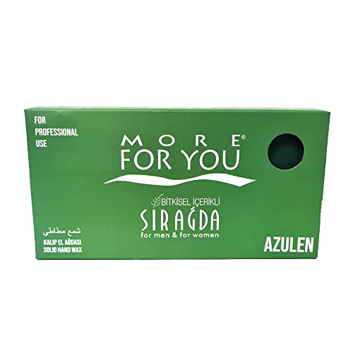 More For You Cera calda a mano, 500 g, cera calda per la depilazione hot Wax Sir Agda (Azulen)