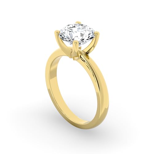 1 Carat - 2 Carat Lab Grown Diamond Solitaire Engagement Ring for Women |14K Yellow Gold Wedding Anniversary Band Ring | E-F Color and VS1 Clarity3