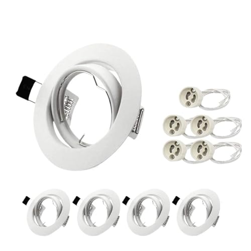 eufeifeiegds 5/10�� LED�_�E�����C�g�t���[�� ���E���h�t�B�N�X�`���[�z���_�[ �����\ MR16 GU10 �d���z���_�[ ���ߍ��ݎ�LED�X�|�b�g���C�g�u���P�b�g(Type2-5PCS)