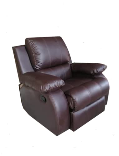 M DEVICE Leatherette Modern Sofa Recliner Manual Chair - Brown