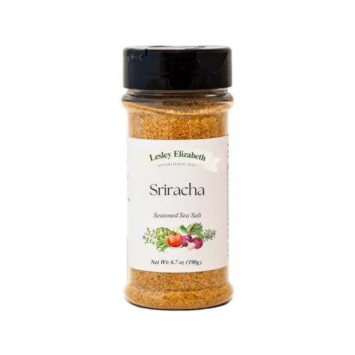 Image of Lesley Elizabeth Sriracha Seasoned Sea Salt - Spicy & Bold Sriracha Flavored Salt for Chicken, Beef, Pork, Seafood & Vegetables | Gourmet All-Purpose Cooking & Grill Seasoning