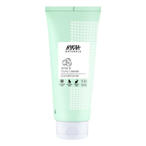 Nykaa Naturals Amla and Curry Leaves Conditioner - Anti Frizz, Smoothens, and Strengthens - Rich in Vitamin C, Antioxidants and Amino Acids - 6.08 oz