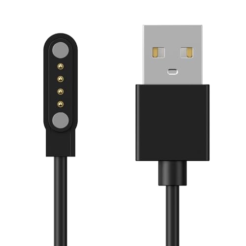 Tobfit ladekabel Ladegerät für Universal Kinder Smartwatch Ladekabel Magnetisch,Universeller Smartwatch Zubehör USB 4 polig Pitch 7,62mm Magnetisch Ladegerät für Smart Watch