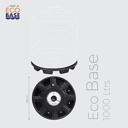 Image of ECO BASE Stand - Heavy Duty Plastic Support Base for Water Tank, Durable Anti-Slip Foundation for Overhead & Household Water Storage Tanks | 750 Litre (750 LTR)
