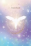 notebook white angel design | notebook | journal | diary | great gift for women | 120 ruled pages | 6x 9 | soft matte cover.