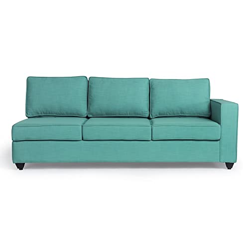 Image of Wakefit Sofa Set | 3 Year Warranty | Sofa 3 Seater, 3 Seater Sofa for Living Room, Wooden Sofa Set, 3 Seater + Left Aligned, Sofa for Living Room - Napper(Linen Charm : Linen Charm Lagoon)