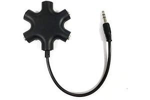 5-Way Multi Headphone Audio Splitter