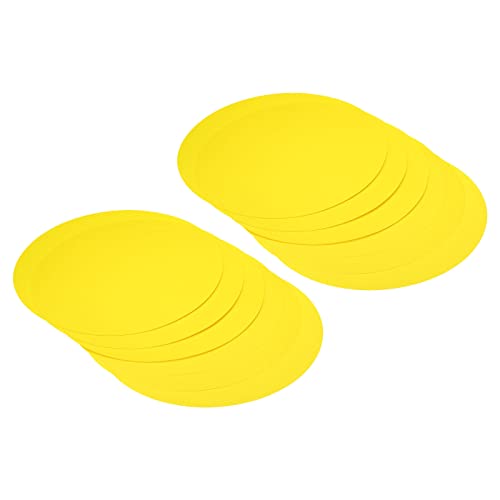 Papier cartonné rond jaune de 33 cm pour décorations de fête et ateliers de bricolage