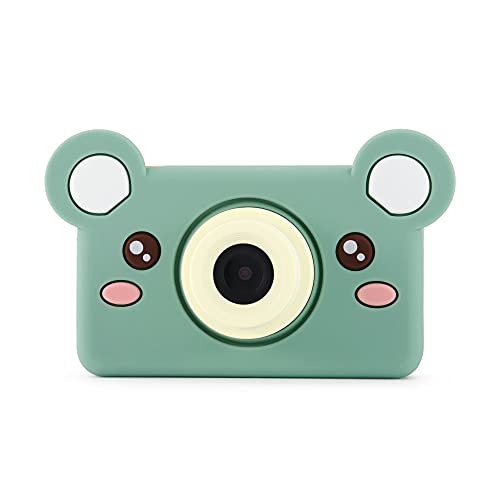 Image of kiimento Kids Digital Camera & Video Camcorder, Soft BPA-Free Silicone Casing, 32GB Memory Card - Model C - Mikayo The Bear