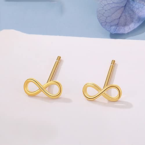 Minimalist Infinity Tiny 925 Sterling Silver Cartilage Tragus Small Stud Earrings for Women Teen Girls Sensitive Ears Cute Mini Huggie Post3