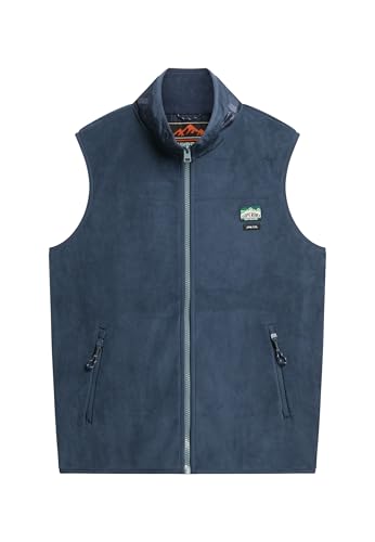 Chaleco de forro polar activo Superdry de alta densidad con cremallera reforzada hombre
