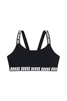 Bonds Girls’ Performance Micro Crop, Black, 10-12