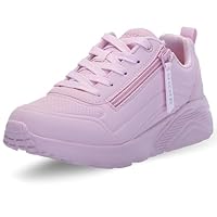 Skechers Kids Uno Lite-Easy Zip Sneaker, Light Pink, 13 US Unisex Little Kid
