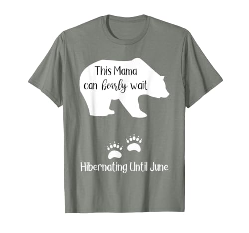 Pregnancy Shirt Announcement Due Date in June Mama Bear T-Shirt, Men, Olive Heather, Large