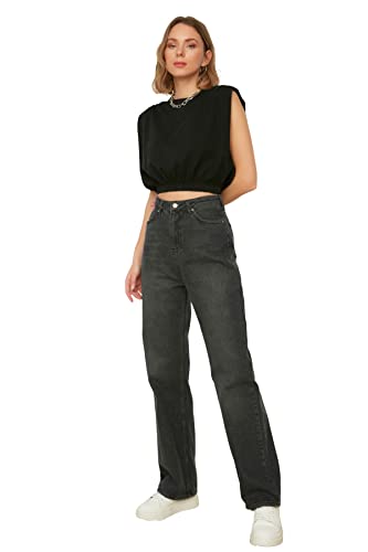 TRENDYOL Damen Trendyol -Hohe Taille 90er Jahre Breite Beinjeans Jeans...