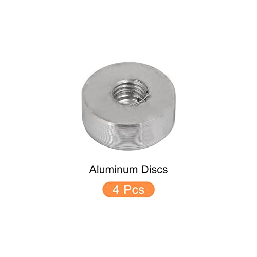METALLIXITY Solide Aluminium Disque (M8x20mmx8mm) 4pcs, Verre Table Haut Adaptateur Aluminium Cercle Disque - pour Thé Bar, et Autre Verre Meuble Accessoires – Image 6