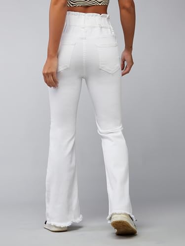 Image of Dolce Crudo Women's Wide Leg High-Rise Clean-Look Jean's