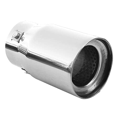 Embout d'échappement inox 69mm universel chrome pour sortie de pot auto