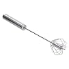 Gardes, roestvrijstalen gardes voor koken, semi-automatische eiergarde, handbediende garde Wisk keukengereedschap, voor kloppend mengen Kloppend kloppen, 35 cm