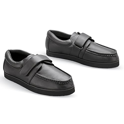 Collections Etc Classic Style Non Slip Men's Wide Comfort Shoes2