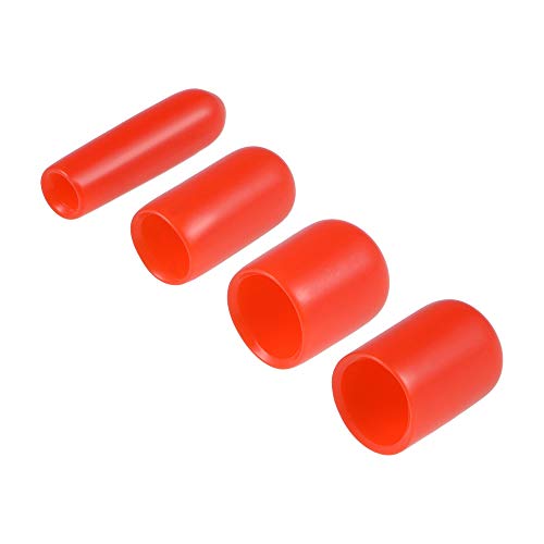 Image of uxcell 40pcs Round Rubber End Caps 1 /8 inch 1 /4 inch 3 /8 inch 1 /2 inch Red Vinyl Cover Screw Thread Protectors Assortment Kit