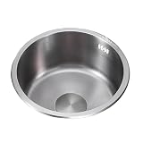 Lavello da Bar sottotop in Acciaio Inox - lavabo per lavastoviglie - Adatto a ristoranti e cucine Professionali